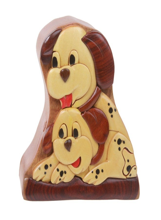 Beltiscool Handcrafted Wooden Dalmatian Shape Secret Jewelry Puzzle Box - Spotted Dog, Walnut - Image 2